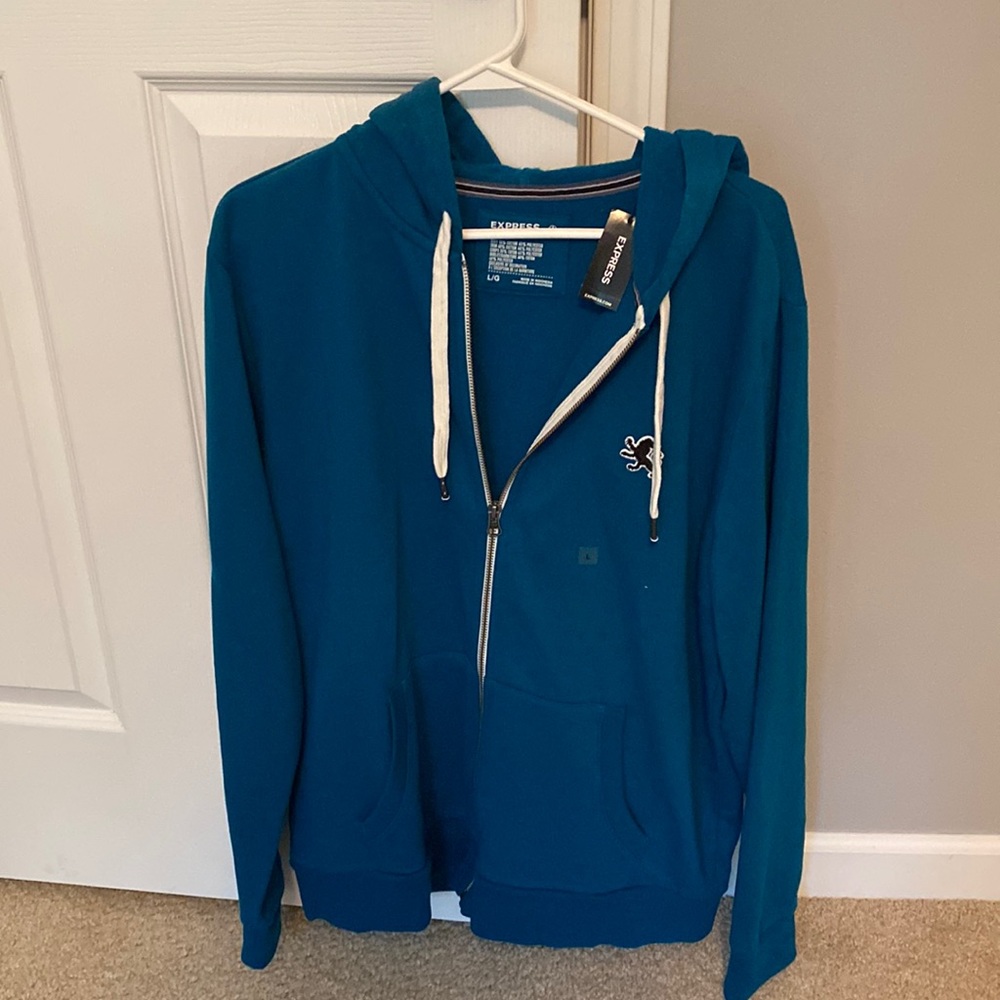 Men’s Express Blue Zip Up Hoodie